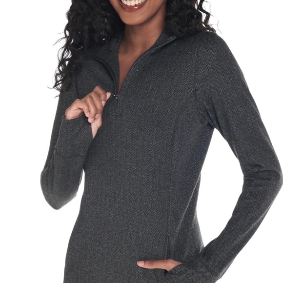 Kyodan Sweaters - KYODAN QUARTER ZIP WOMAN’S OUTDOOR  Gray with 2 pockets SWEATER SIZE XL